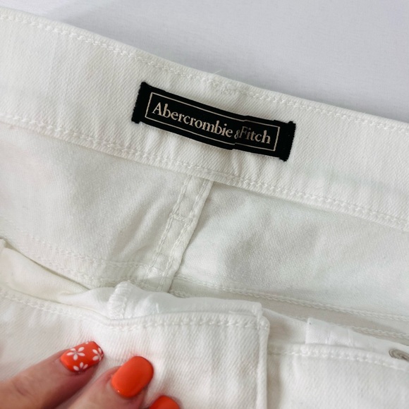 Abercrombie & Fitch White Jean Shorts - Picture 5 of 7